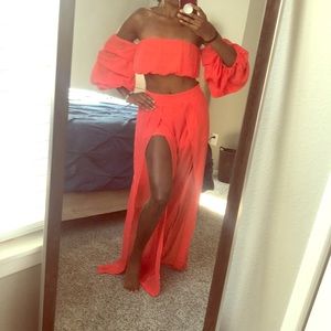 Fashion Nova Tropical Two-Piece Set